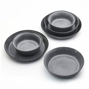 Amara Slate 6 Piece Dinnerware Bowl Set, Service For 2  |  Pasta And Salad Bowls Bowls Pasta And Salad Bowls