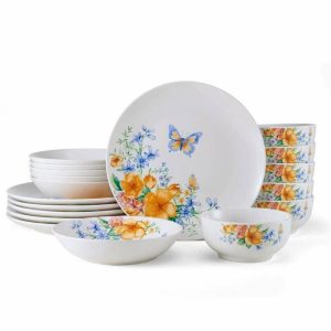 Anna 18 Piece Dinnerware Set, Service For 6  |  Dinnerware Service For 6 Sets Dinnerware Service For 6