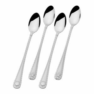 Antigua Frost Set Of 4 Iced Beverage Spoons  |  Serving Pieces Serving Pieces Serving Pieces