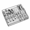 Arabesque Frost 42 Piece Flatware Set With Caddy, Service For 8  |  Flatware Service For 8 Flatware Sets Flatware Service For 8