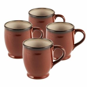 Belmont Set Of 4 Red Mugs  |  Mugs Coffee Mugs & Tea Cups Mugs