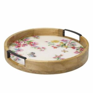 Bird And Butterfly Lazy Susan Serve Tray  |  Lazy Susans Lazy Susans Lazy Susans