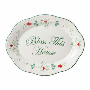 Bless This House Plate  |  Specialty Platters Serving Platters And Trays Specialty Platters