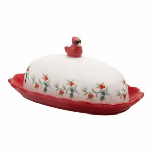 Cardinal Ruffled Butter Dish  |  Butter Dish Accessories Butter Dish