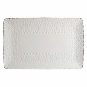 Chateau Cream Rectangular Platter  |  Serving Platters Serving Platters Serving Platters