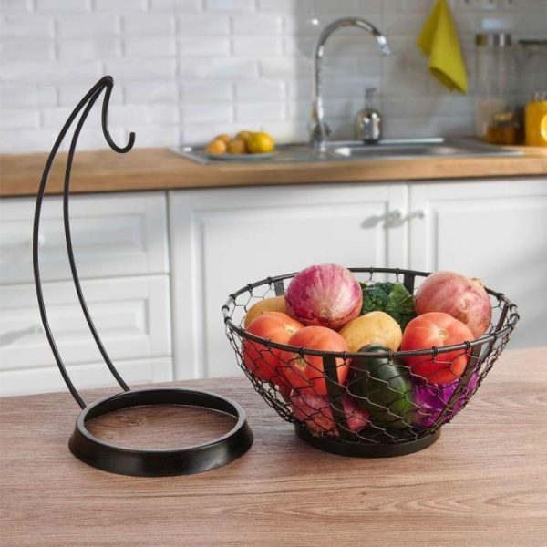 Farmers Market Fruit Basket With Banana Hanger  |  Fruit And Storage Baskets Fruit And Storage Baskets Fruit And Storage Baskets