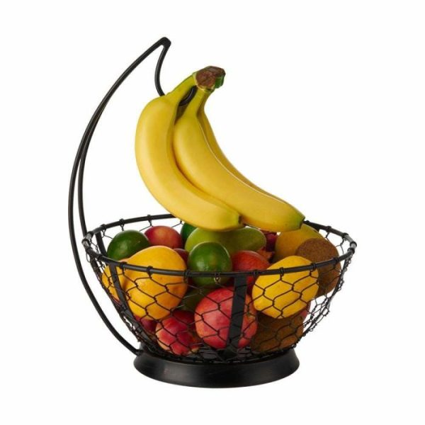 Farmers Market Fruit Basket With Banana Hanger  |  Fruit And Storage Baskets Fruit And Storage Baskets Fruit And Storage Baskets