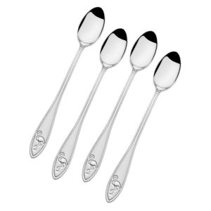 Flamingo Set Of 4 Iced Beverage Spoons  |  Serving Pieces Serving Pieces Serving Pieces