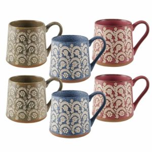 Floral Set Of 6 Mugs, Assorted  |  Coffee Mugs Coffee Mugs Coffee Mugs