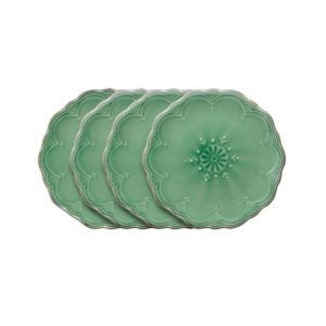 French Lace Set Of 4 Green Salad Plates  |  Salad Plates Plates Salad Plates