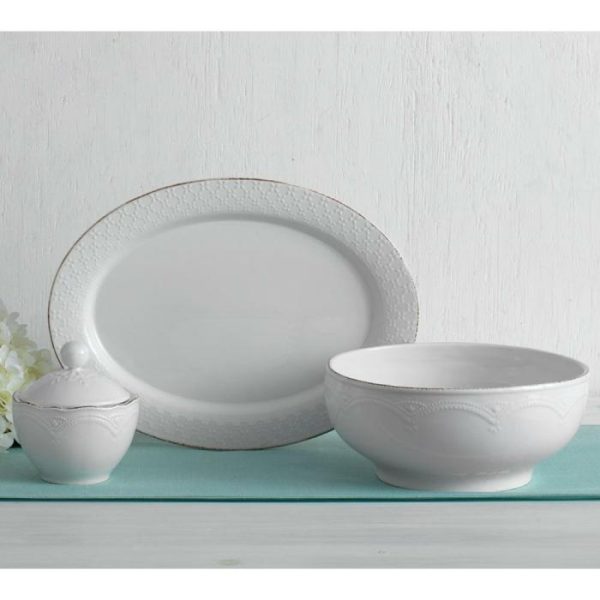 French Lace White Oval Platter  |  Serving Platters Serving Platters Serving Platters