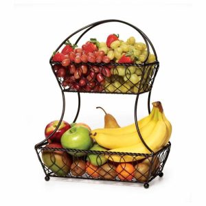 Lattice 2 Tier Fruit Storage Basket  |  Fruit And Storage Baskets Fruit And Storage Baskets Fruit And Storage Baskets