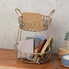 Lattice 2 Tier Matte Gold Countertop Basket  |  Fruit And Storage Baskets Fruit And Storage Baskets Fruit And Storage Baskets