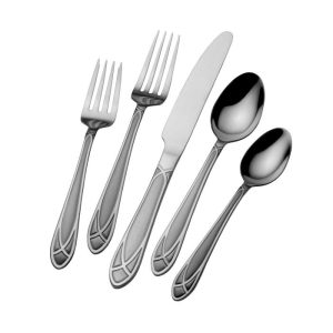 Mirage Frost 45 Piece Flatware Set With Wire Caddy, Service For 8  |  Flatware Service For 8 Flatware Service For 8 Flatware Service For 8