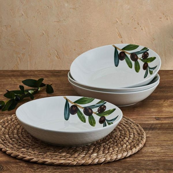 Olives Set Of 4 Pasta Bowls  |  Pasta And Salad Bowls Bowls Pasta And Salad Bowls