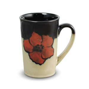 Painted Poppies Latte Mug  |  Mugs Coffee Mugs Coffee Mugs