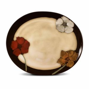 Painted Poppies Oval Platter  |  Serving Platters Serving Platters Serving Platters