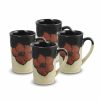 Painted Poppies Set Of 4 Latte Mugs  |  Coffee Mugs Coffee Mugs Coffee Mugs