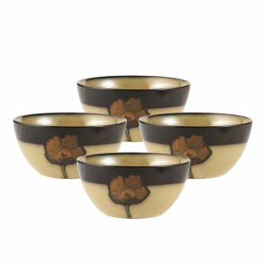 Painted Poppies Set Of 4 Soup Cereal Bowls  |  Soup And Cereal Bowls Bowls Soup And Cereal Bowls