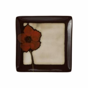 Painted Poppies Square Accent Plate  |  Appetizer Plates Appetizer Plates Appetizer Plates