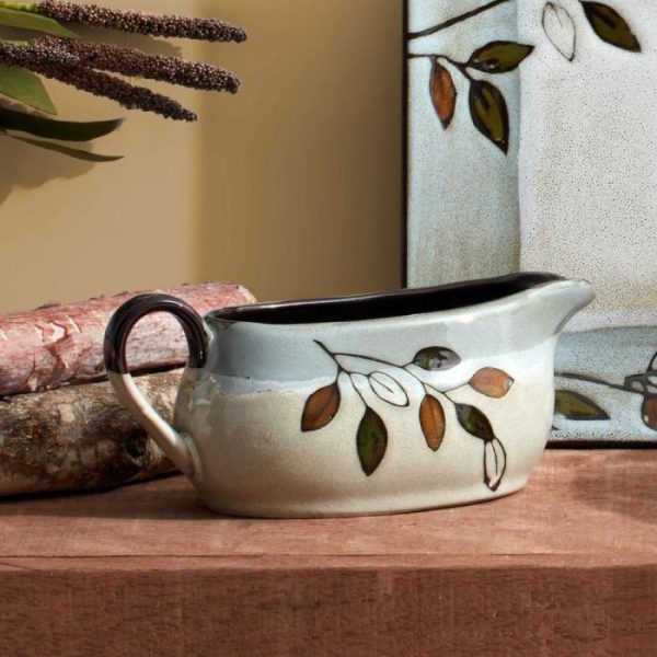 Rustic Leaves Gravy Boat  |  Gravy Server Accessories Gravy Server