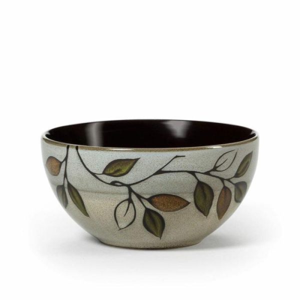 Rustic Leaves Set Of 4 Soup Cereal Bowls  |  Soup And Cereal Bowls Bowls Soup And Cereal Bowls