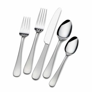 Satin Symmetry 42 Piece Flatware Set, Service For 8  |  Flatware Service For 8 Flatware Service For 8 Flatware Service For 8