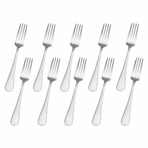 Satin Symmetry Set Of 10 Dinner Forks  |  Open Stock Flatware Flatware Open Stock Flatware