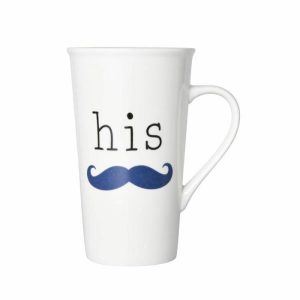 Sentiment Mugs His Mustache Latte Mug  |  Mugs Coffee Mugs & Tea Cups Mugs