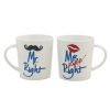 Sentiment Mugs Set Of 2 Mr And Mrs Right Mugs  |  Sentiment Mugs Coffee Mugs & Tea Cups Mugs