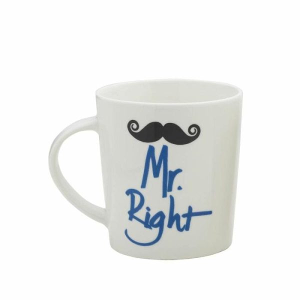 Sentiment Mugs Set Of 2 Mr And Mrs Right Mugs  |  Sentiment Mugs Coffee Mugs & Tea Cups Mugs