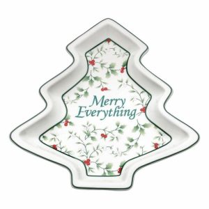 Small Merry Everything Tree Dish  |  Specialty Platters Serving Platters Serving Platters