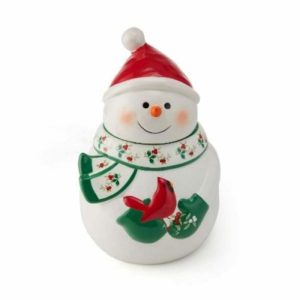 Snowman With Cardinal Cookie Jar  |  Canisters Canisters Canisters