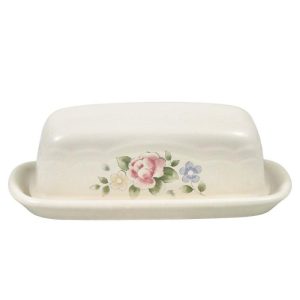 Tea Rose Covered Butter Dish  |  Butter Dish Accessories Butter Dish