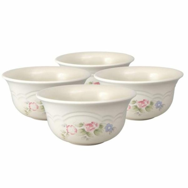 Tea Rose Set Of 4 Deep Soup Cereal Bowls  |  Soup And Cereal Bowls Bowls Soup And Cereal Bowls