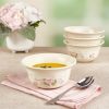 Tea Rose Set Of 4 Deep Soup Cereal Bowls  |  Soup And Cereal Bowls Bowls Soup And Cereal Bowls