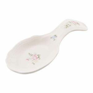 Tea Rose Spoon Rest  |  Spoon Rests And Trivets Countertop Spoon Rests And Trivets