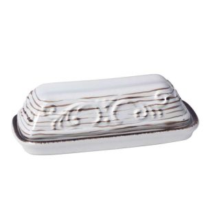 Trellis White Covered Butter Dish  |  Butter Dish Accessories Butter Dish