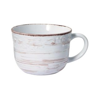 Trellis White Jumbo Soup Mug  |  Soup And Cereal Bowls Bowls Soup And Cereal Bowls