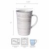 Trellis White Latte Mug  |  Coffee Mugs Coffee Mugs Coffee Mugs