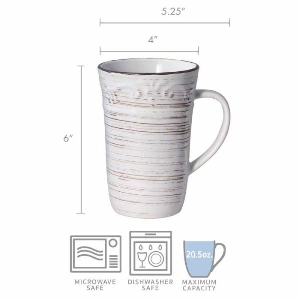 Trellis White Latte Mug  |  Coffee Mugs Coffee Mugs Coffee Mugs