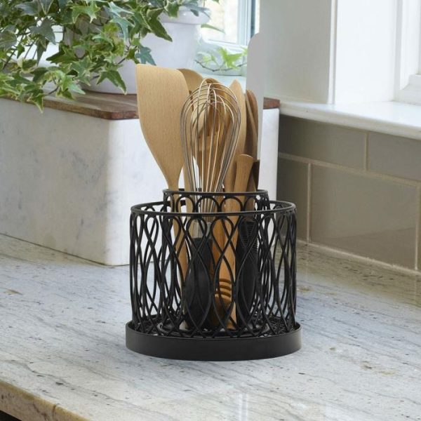 Twist Loop Rotating 2 Tier Utensil Holder  |  Gadget Crocks Countertop Gadget Crocks