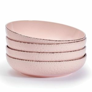 Chateau Pink Set Of 4 Pasta Bowls  |  Pasta And Salad Bowls Bowls Pasta And Salad Bowls