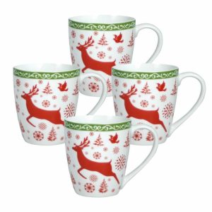 Dancing Snowflakes Set Of 4 Mugs  |  Coffee Mugs Coffee Mugs Coffee Mugs