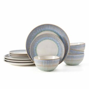 Hensley Blue 12 Piece Dinnerware Set, Service For 4  |  Dinnerware Service For 4