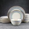 Hensley Blue 12 Piece Dinnerware Set, Service For 4  |  Dinnerware Service For 4 Dinnerware Service For 4 Dinnerware Service For 4