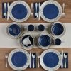 Remi Blue 16 Piece Dinnerware Set, Service For 4  |  Dinnerware Service For 4 Dinnerware Service For 4 Dinnerware Service For 4